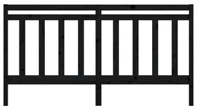 Cabeceira de cama 186x4x100 cm pinho maciço preto