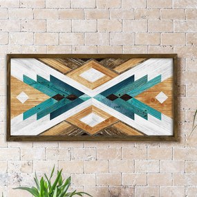 Pintura Decorativa em MDF com Moldura TAH042 – Multicolor – 120 x 60 c