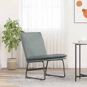 Cadeira lounge 52x75x76 cm tecido cinzento-claro