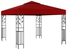 Gazebo 3x3 m vermelho tinto