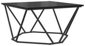 Mesa de Centro  Preto Carvalho 80x80x45 cm Madeira Revestida