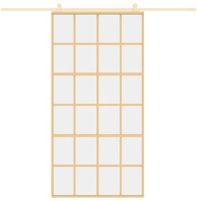 Porta deslizante 102,5x205 cm vidro ESG/alumínio dourado