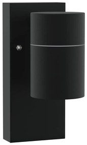 Luzes de Parede Externas 2 pcs Preto Aço Inoxidável IP44