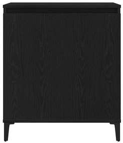Buffet vidaXL Preto de Carvalho 60x35x70 cm em Madeira Aglomerada