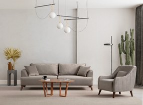 **** Sofá de 3 Lugares Buhara – Cinzento Claro – 100x78x220 cm

**