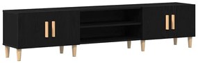 Cabinet de TV vidaXL Preto Carvalho 180x31,5x40 cm Madeira Derivada