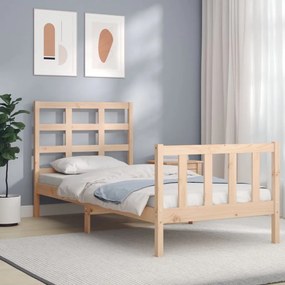 Cama sem colchão 100x200 cm madeira de pinho maciça