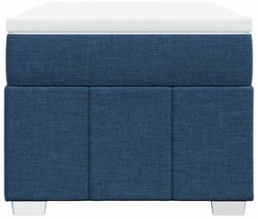 Cama com molas/colchão 100x200 cm tecido azul