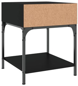 Mesas de cabeceira 2 pcs 40x41x50 cm derivados de madeira preto