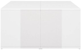 Mesas de centro 4pcs derivados de madeira branco brilhante