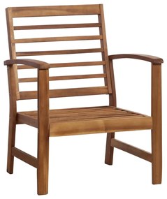 Conjunto lounge de jardim 4 pcs madeira de acácia maciça