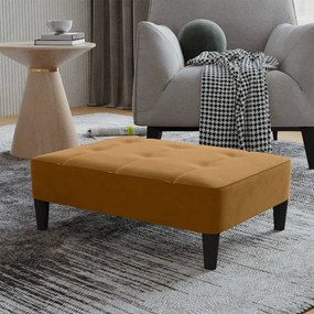 vidaXL Apoio de pés 78x56x32 cm veludo castanho