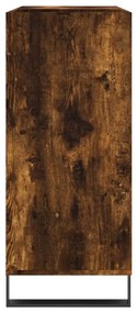 Armário p/ discos 84,5x38x89 cm deriv. madeira carvalho fumado
