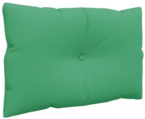 Almofadões para móveis de paletes 3 pcs tecido verde