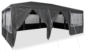 Tenda de Festa com 10 Lados Antracite 6x4 m PE