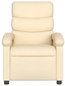 Poltrona de massagens reclinável tecido cor creme