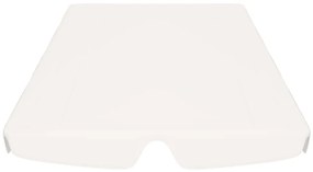 Toldo suplente baloiço jardim 188/168x145/110 cm branco