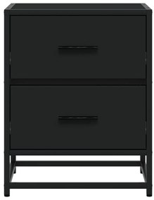 Mesa de cabeceira 40x31x50 cm derivados de madeira preto
