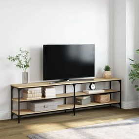 Móvel de TV 180x30x50cm derivados madeira/metal carvalho sonoma