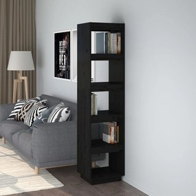 vidaXL Estante/divisória 40x35x167 cm pinho maciço preto