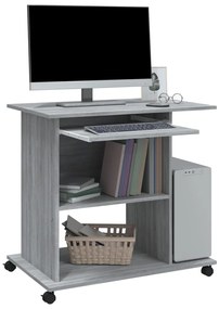 Mesa computador 80x50x75 cm derivados madeira sonoma cinza
