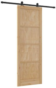 Porta de Correr vidaXL com Conjunto de Ferragens 83x232 cm Madeira Mac