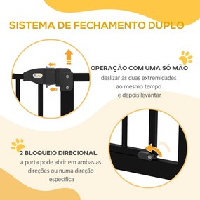 PawHut Barreira de Segurança para Cães Barreira com Largura Ajustável