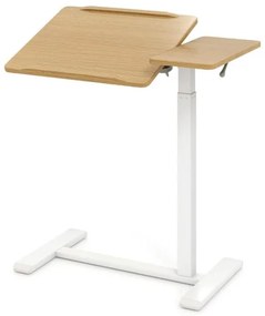 Mesa móvel com porta-copos e gancho para fone de ouvido - preta