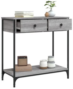 Mesa consola 75x34,5x75 cm derivados de madeira cinzento sonoma