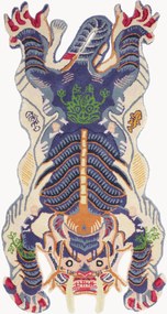 Tapete em lã tufado à mão Dragon