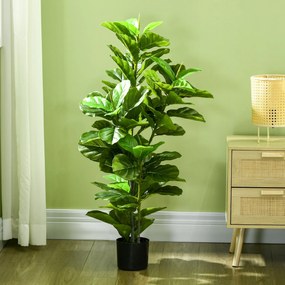 Conjunto de 2 Plantas Artificiais Ficus 110 cm Plantas Artificiais com