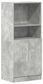 2 pcs armário de cozinha conjunto deriv. madeira cinza cimento