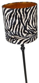 Candeeiro de pé preto abajur zebra design 40cm - CLASSICO Clássico / Antigo