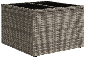 Conjunto de Sofá de Jardim vidaXL 5 Peças com Almofadas Preto Poliratt