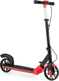 Trotinete dobrável para crianças +6 anos 2 rodas iluminadas com Guiador ajustável em 3 alturas Plataforma antiderrapante Vermelha