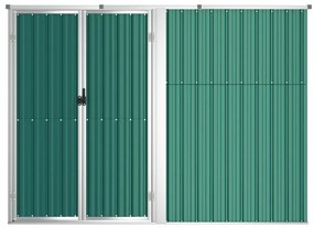 Abrigo p/ ferramentas jardim 225x89x161cm aço galvanizado verde