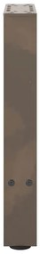 Pés para mesa de centro em aço natural, 2 peças, 28x(42-43) cm, aço