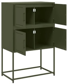 Aparador 68,5x38,5x107 cm aço verde azeitona