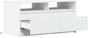 Mesa de centro com luzes LED derivados de madeira branco