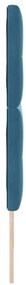 Cabeceira LED vidaXL Azul Escuro 90 cm Veludo