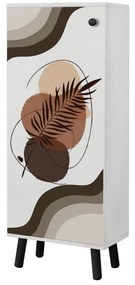 Sapateira Vegas – Branco/Preto – 50x135x38 cm