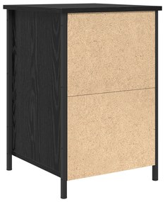 Gabinetes de Cabeceira 2 pcs Carvalho Preto 40x42x60 cm Madeira engenh