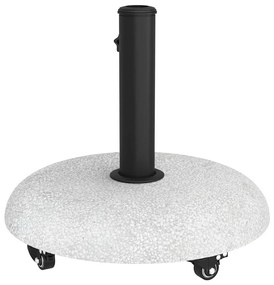 Base de Parasol com Rodas para Postes de 37/42/52/58mm - Cinza Claro e