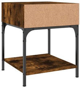 Mesas cabeceira 2pcs 40x41x50 cm deriv. madeira carvalho fumado