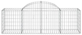 Cestos gabião arqueados 7 pcs 200x50x60/80 cm ferro galvanizado