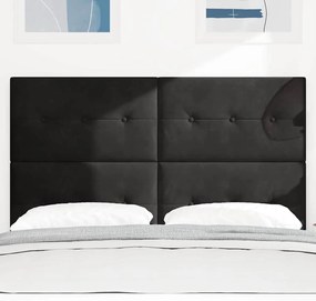 Cabeceira LED vidaXL Preto 72 cm Veludo