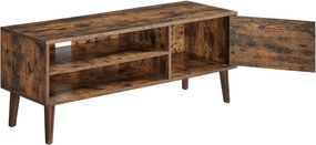 Estante para TV robusta com acabamento rústico | VASAGLE | 120 x 40 x 49 cm | LTV120T01V1.