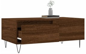 Mesa de centro 90x50x36,5cm derivados madeira carvalho castanho