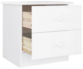 Mesa de cabeceira ALTA 43x35x40,5 cm pinho maciço branco