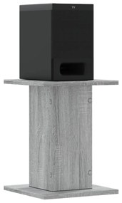 Suportes de colunas 2 pcs derivados de madeira cinzento sonoma